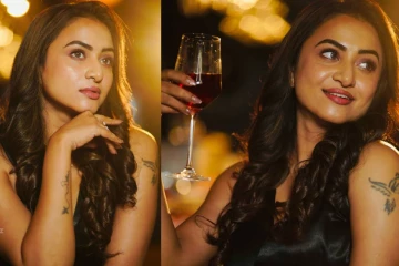 கையில் ஒயின்!! பாரில் கிளாமர் கிளிக்ஸ் செய்த ஜனனி அசோக் குமார்..