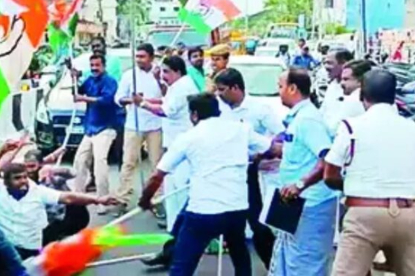 பாஜக - காங்கிரஸ் கட்சியினர் இடையே அடிதடி : கலவரமான நாகர்கோவில் | A Case Has Been Registered Against 53 People பாஜக - காங்கிரஸ் கட்சியினர் இடையே அடிதடி : கலவரமான நாகர்கோவில் | A Case Has Been Registered Against 53 People