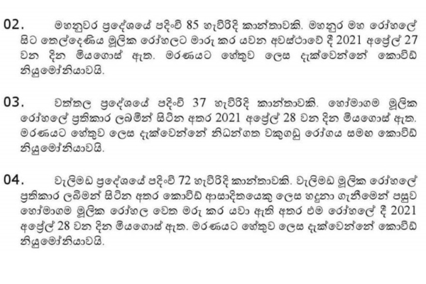 අදත් කොවිඩ් ආසාදිත මරණ ගණන ශීඝ්‍රයෙන් ඉහළට | New Ew Covid Covid Deaths Deaths Found