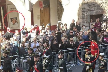 ராணியின் சவப்பெட்டி பின்னால் நடந்து சென்ற மன்னர் சார்லஸை எட்டி பார்த்த இளவரசி டயானா! வெளியான வீடியோ