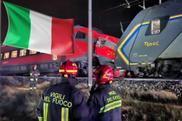 இத்தாலியில் இரு தொடருந்துகள் நேருக்கு நேர் மோதி விபத்து : 17 பேர் படுகாயம்