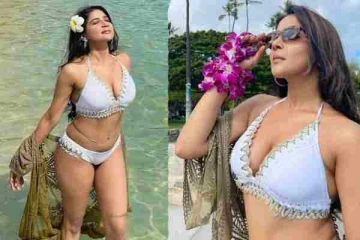 பிறந்தநாள் ஸ்பெஷலாக பீச்சில் நீச்சல் உடையில் சாக்ஷி அகர்வால் வெளியிட்ட போட்டோஸ்