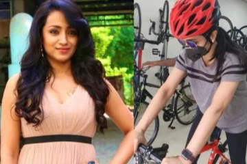 அவளது அழகெல்லாம் எழுதிட ஓர் பாஷை இல்லையே! உயரும் பெட்ரோல் விலை சைக்கிளுக்கு மாறிய திரிஷா!