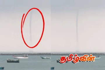 கடல் நீரை உறிஞ்சும் வானம்! சமூக வலைதளங்களில் பரவலாகும் காணொளி