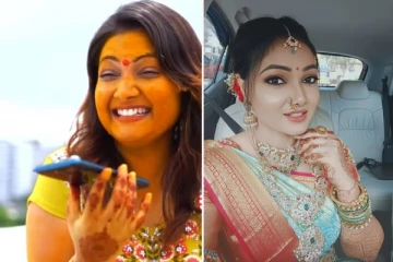 ரோஜா சீரியல் ஹீரோயின் வீட்டில் விசேஷம்.. திருமண கோலத்தில் பிரியங்கா நல்காரி