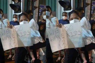 கோட்டாபய வீட்டிற்குமுன் கைக்குழந்தையுடன் தாய்! நெகிழ்ச்சி பதிவு