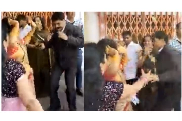 மருமகனின் திருமணத்தில் நடனமாடியவர் திடீரென கீழே விழுந்து மரணம் - அதிர்ச்சி வீடியோ வைரல்...!