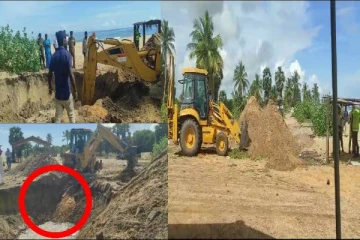 விடுதலைப் புலிகளின் இராணுவ உபகரணங்களை தேடி முள்ளிவாய்க்காலில் அகழ்வு பணி(படங்கள்)