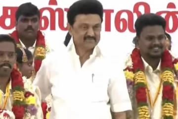 நாம் இருவர் நமக்கு எதுக்கு மற்றொருவர் : திருமண விழாவில் முதலமைச்சர் மு.க.ஸ்டாலின் பேச்சு