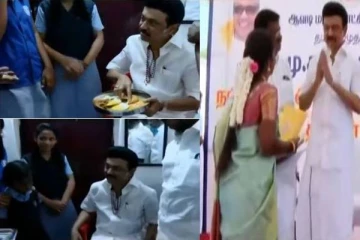 சாப்பாடு ரொம்ப காரம்..நரிகுறவர் இல்லத்தில் உணவருந்திய முதலமைச்சர் மு.க.ஸ்டாலின்..!