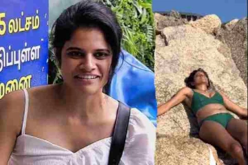 அட்லாண்டிக் கடற்கரையில் நீச்சல் உடையில் அப்படி ஒரு போஸ் கொடுத்த பிக்பாஸ் மாயா... வைரலாகும் வீடியோ