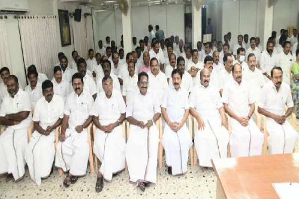 AIADMK district secretaries meeting AIADMK district secretaries meeting