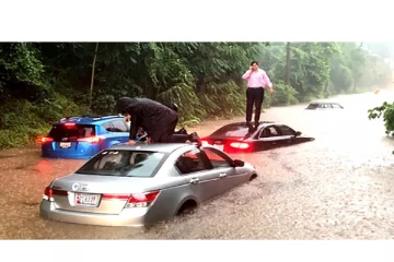 கொட்டித் தீர்க்கும் கனமழையில் மூழ்கியது வாஷிங்டன் - சாலைகளில் பெருக்கெடுத்து ஓடும் வெள்ளத்தால் மக்கள் பாதிப்பு