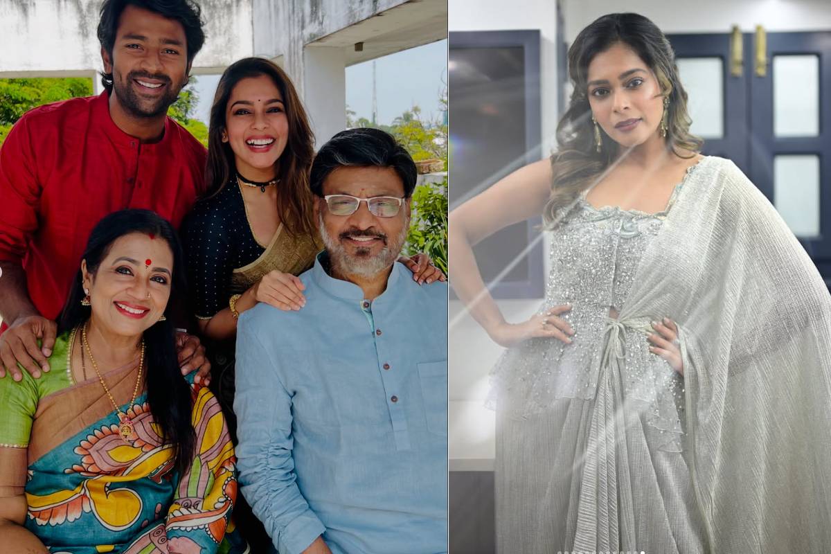மறைந்த பாக்யராஜின் மருமகள் விஜே கிகி-யின் ரீசெண்ட் கிளிக்ஸ்.. | Bhagyaraj Daughter In Low Golden Dress Photos