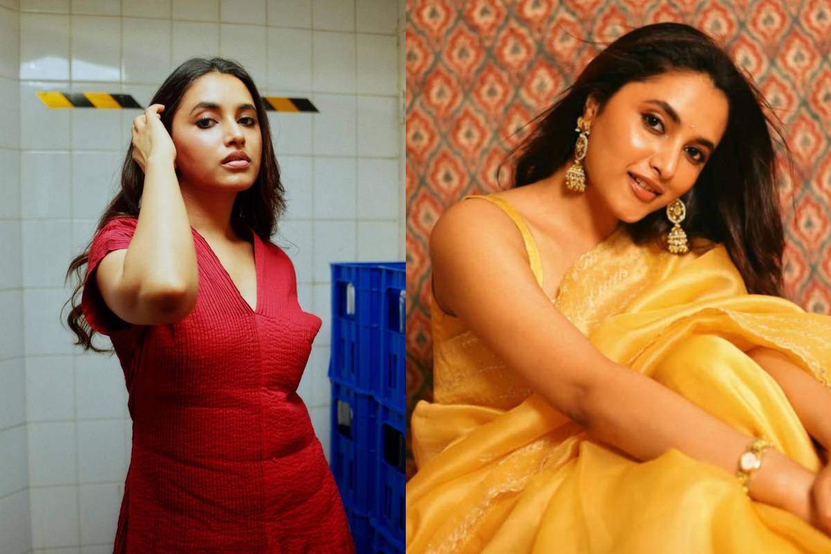 டிரான்ஸ்பெரண்ட் சேலையில் மயக்கும் நடிகை பிரியங்கா மோகன்!! புகைப்படங்கள்.. | After Made In Korea Priyanka Mohan Photoshoot Post