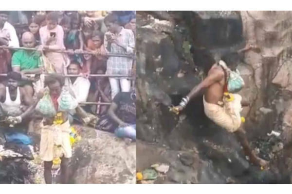 அருள் வந்து ஆடிக்கொண்டிருந்த பூசாரி : திடீரென 40 அடி பள்ளத்தில் தவறி விழுந்து பலி! மக்கள் அதிர்ச்சி | Samugam Viral News