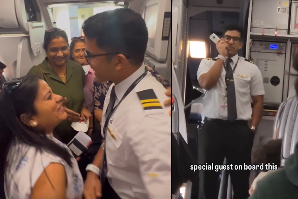 தாயிற்காக விமானி ஒருவர் செய்த நெகிழ்ச்சி செயல்.. அதிகம் பகிரப்படும் காணொளி | Pilot Emotional Tribute Aswath Pushpan Mother