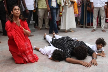 பழனிமுருகன் கோவிலில் நயன்தாரா - விக்கி.. உருக்கமாக வேண்டுதல்! புகைப்படங்கள் இதோ