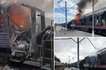 பயணியர் ரயில் மீது ரஷ்யா ட்ரோன் தாக்குதல்