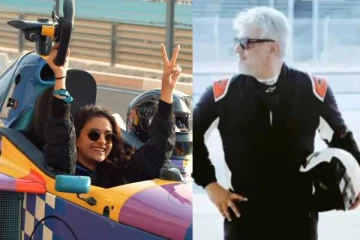 அஜித்துக்கு டஃப் கொடுக்கும் கீர்த்தி சுரேஷ்.. கார் ரேஷ் வீடியோ..