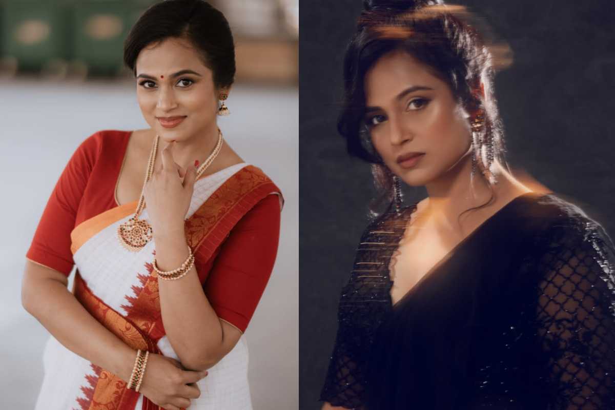 80-s லுக்கில் கிளாமர் காட்டும் நடிகை ரம்யா பாண்டியன்!! புகைப்படங்கள்.. | Ramya Pandian 80S Look Photoshoot Post