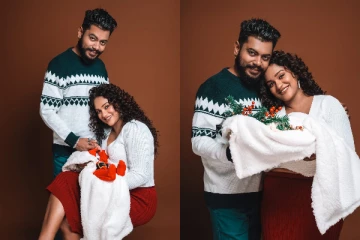 එයාලගේ නත්තලා. අලුත උපන් චූටි පැටියත් එක්කම නත්තල සැමරූ මාදවී සහ කසුන්...(PHOTOS)