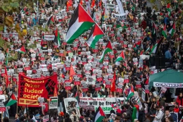 பாலஸ்தீனத்திற்கு ஆதரவாக லண்டனில் ஆர்ப்பாட்டம் - ஒன்பது பேர் கைது!