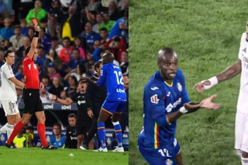 களத்திற்கு உள்ளே வந்த 37 வினாடிகளில் Red Card! வெளியேற்றப்பட்ட வீரர்..அப்படி என்ன செய்தார்? (வீடியோ)