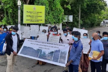 வடமாகாண ஆளுநர் செயலகத்தை முற்றுகையிட்டு போராட்டம்