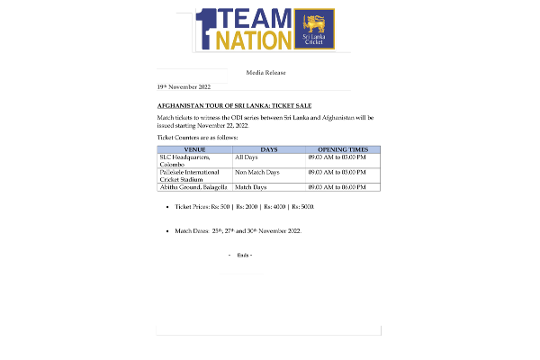இலங்கை கிரிக்கெட் நிறுவனம் வெளியிட்ட அறிவிப்பு! | Announcement Made Sri Lanka Cricket Association