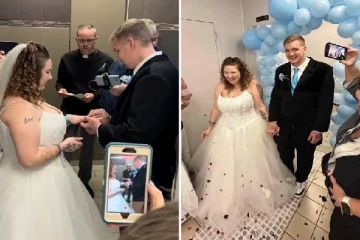 குளியலறையில் திருமணம் செய்துக்கொண்ட தம்பதியினர்..! என்ன காரணம் தெரியுமா?