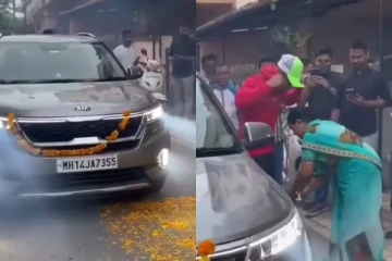 வா மகனே..என் வெற்றி மகனே..வீடு திரும்பிய ருதுராஜ்க்கு தாய் அன்போடு வரவேற்பு