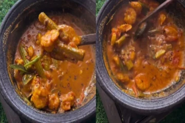 இறால் தேங்காய் குழம்பு இப்படி செய்ங்க! கொஞ்சம் கூட மிஞ்சாது