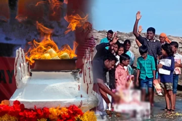 தனுஷ்கோடியில் இடம்பெற்ற முள்ளிவாய்க்கால் நினைவேந்தல் நிகழ்வு