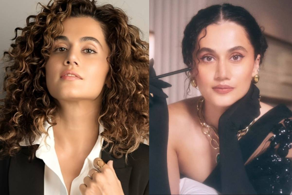 கருப்புநிற ஆடையில் கிளாமர் போஸில் நடிகை டாப்ஸி!! புகைப்படங்கள்... | Actress Taapsee Pannu Recent Black Dress Photos