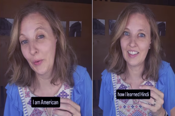 சரளமாக ஹிந்தி பேச ஆசையா? அமெரிக்கா பெண்ணின் வைரல் காணொளி | American Woman Tips Speak Fluent Hindi Viral Video
