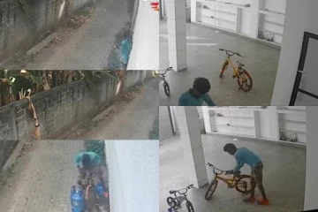 තට්ටුගනන් මෙහෙම බර උස්සගෙන නගින්න පුලුවන්ද.. සිදුවූ සූක්ෂම සොරකම.. (CCTV VIDEO)