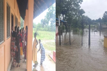 முல்லைத்தீவில் கொட்டுகிறது மழை : மக்கள் பாடசாலைகளில் தஞ்சம் (படங்கள்)