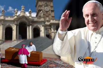 ශුද්ධෝත්තම ෆ්‍රැන්සිස් පාප් වහන්සේගේ දේහය මිහිදන් කෙරේ