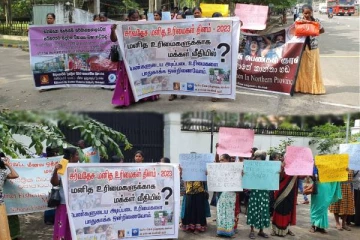 மனித உரிமை மீறல்களை எதிர்த்து யாழில் கவனயீர்ப்புப் போராட்டம் (படங்கள்)