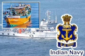 ஆபத்திலிருந்த இலங்கை கடற்றொழிலாளர்களை மீட்ட இந்திய கடற்படையினர்