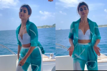 நடுக்கடலில் பூஜா ஹெக்டேவின் அரபிக் குத்து டான்ஸ்: வைரல் வீடியோ