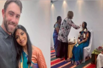 ஆஸி. வீரர் மேக்ஸ்வெல் மனைவிக்கு இந்திய முறைப்படி வளைகாப்பு : அசந்துபோன ரசிகர்கள்