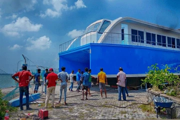 யாழ் கடற்பரப்பில் இலங்கையில் தயாரிக்கப்பட்ட கப்பல் வெள்ளோட்டம்