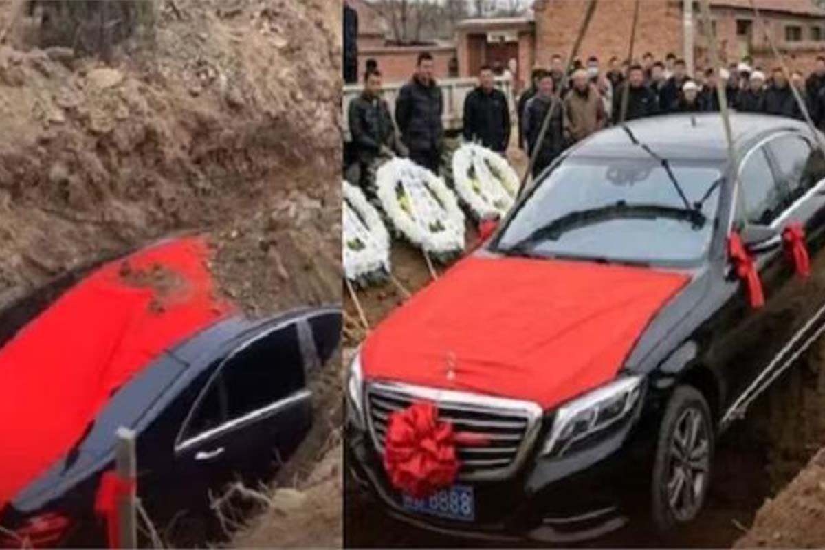 இறந்த முதியவருடன் புதைக்கப்பட்ட 1.5 கோடி ருபாய் கார்... இதற்கு காரணம் என்ன? | Dig The Benz Car With Old Man In China Family