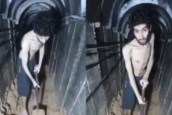 Israeli Hostage Digging Grave in Hamas Captivity