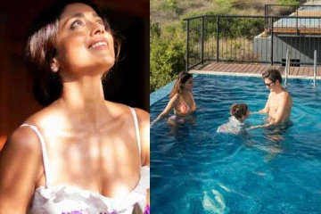 நீச்சல் குள புகைப்படத்தை பகிர்ந்த 43 வயதான நடிகை ஸ்ரேயா சரண்..