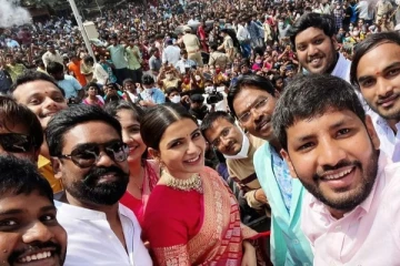 ஹீரோவிற்கு நிகராக மாஸ் காட்டும் சமந்தா, இவ்வளவு பெரிய ரசிகர்கள் கூட்டமா !