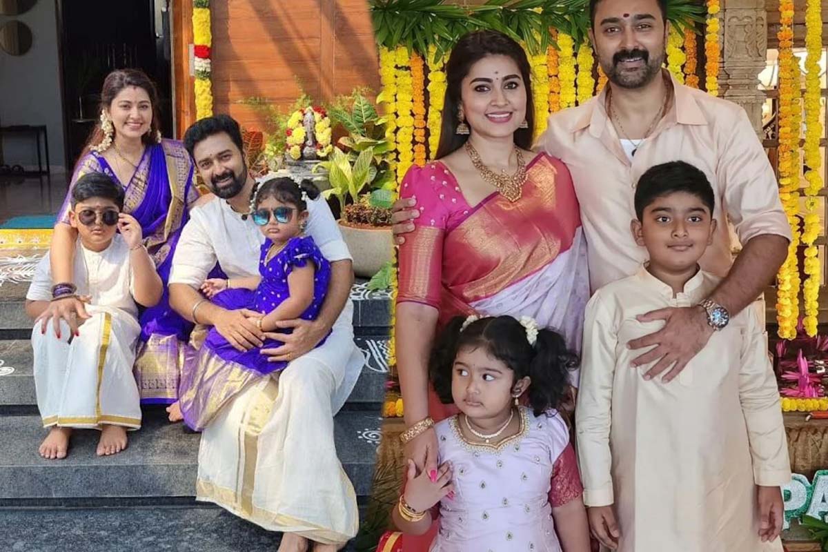 கோடை வெயிலில் குழந்தைகளுடன் சினேகா செய்த காரியம்... வைரலாகும் புகைப்படம் | Actress Sneha With Children Swimming Pool