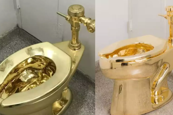 102 கிலோ தங்கத்தில் டாய்லெட் ; விலை என்ன தெரியுமா? | Toilet Made Of 102 Kg Gold Guess The Price 102 கிலோ தங்கத்தில் டாய்லெட் ; விலை என்ன தெரியுமா? | Toilet Made Of 102 Kg Gold Guess The Price